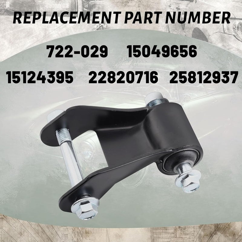 Gdydi Set of 1 Rear Leaf Spring Shackle Kit Compatible with 1999-2013 Silverado 1500 2500 Avalanche 2500 Suburban 2500, Sierra 1500 2500 Yukon XL 2500, Replaces 722-029 22820716 25812937 - Image 5